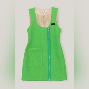 Ganni Green Sleeveless Dress